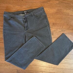 Chico's Women's Straight-Leg Charcoal Jeans - Size 2.5 14 Short